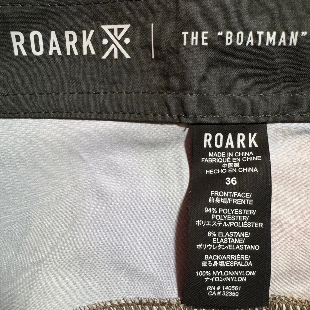 ROARK Boatman Cordura Fabric Board Shorts Size 36 Floral Multicolor‎